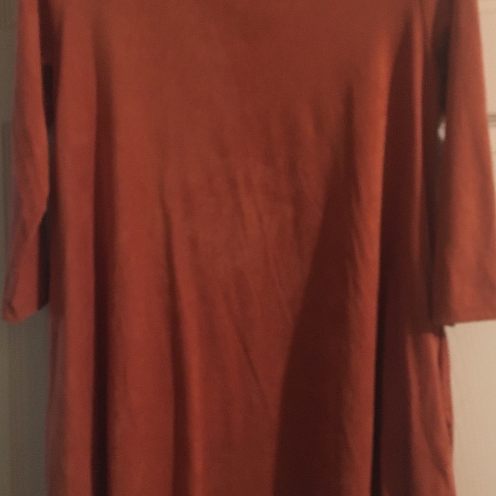 Burnt orange suede tunic